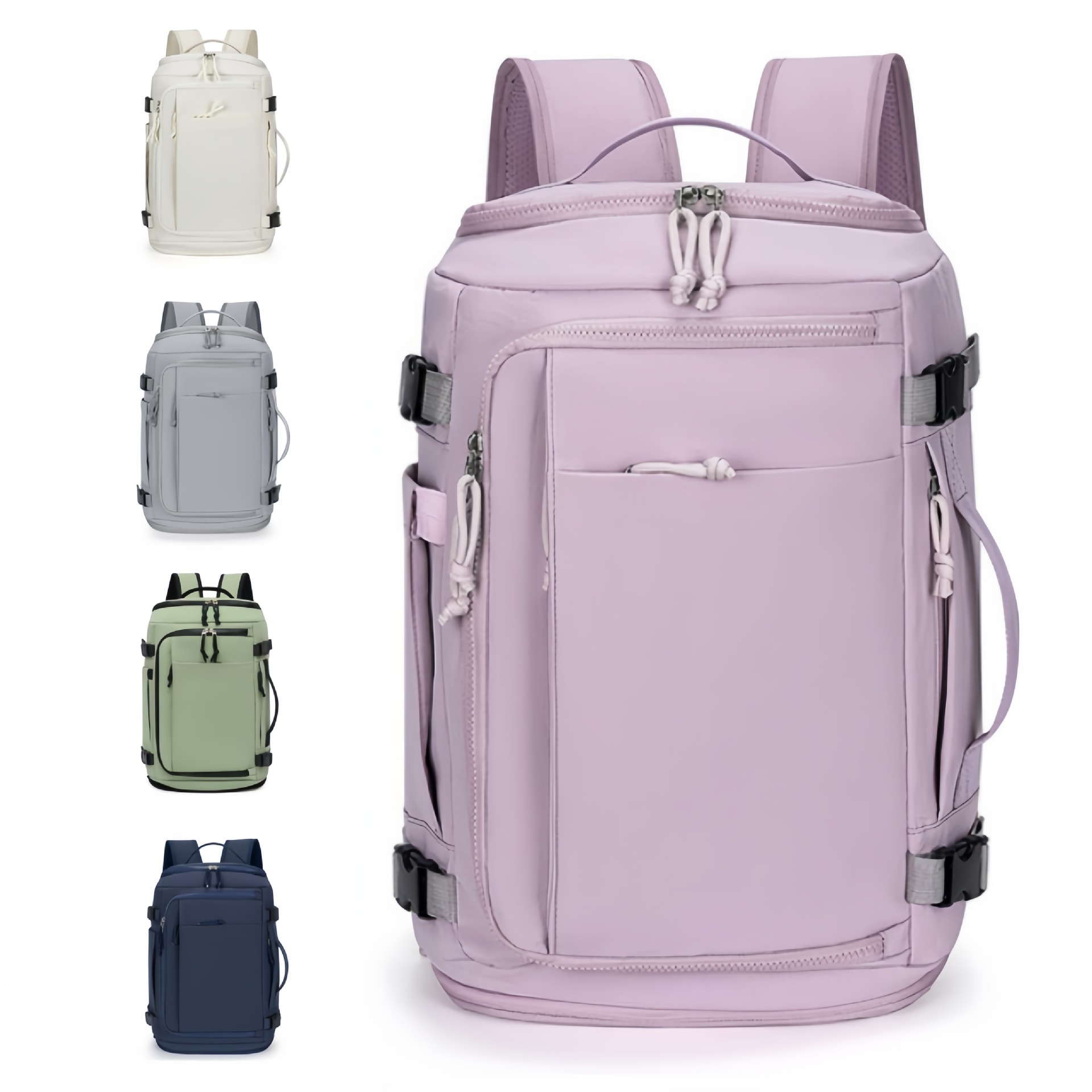 Mochila para computadora de viaje de equipaje de mano deportivo de ocio de nailon transfronterizo para hombres y mujeres mochila para almacén de zapatos mochila ligera