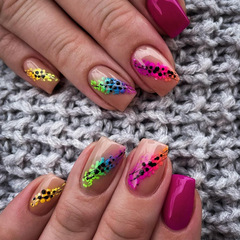 Long and mid-length European square multi-color gradient false nail beauty nail essential Western Instagram style wearing nail nail plate wholesale