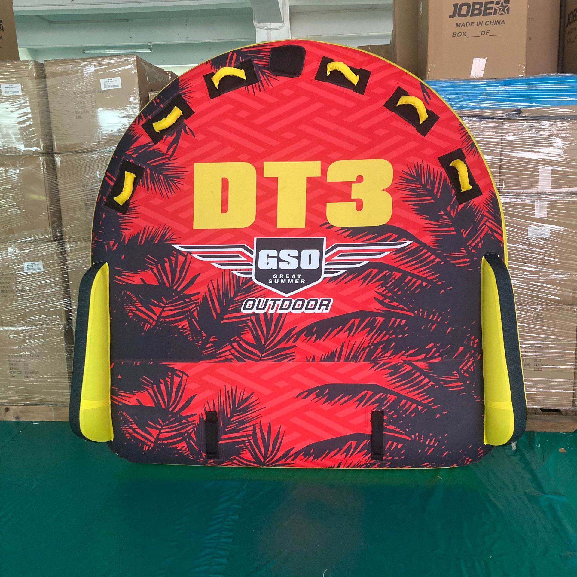 Suministro de fábrica de lanchas rápidas inflables marinas, sofá de arrastre, bote de aire de tracción de agua, anillo de arrastre de isla flotante al por mayor