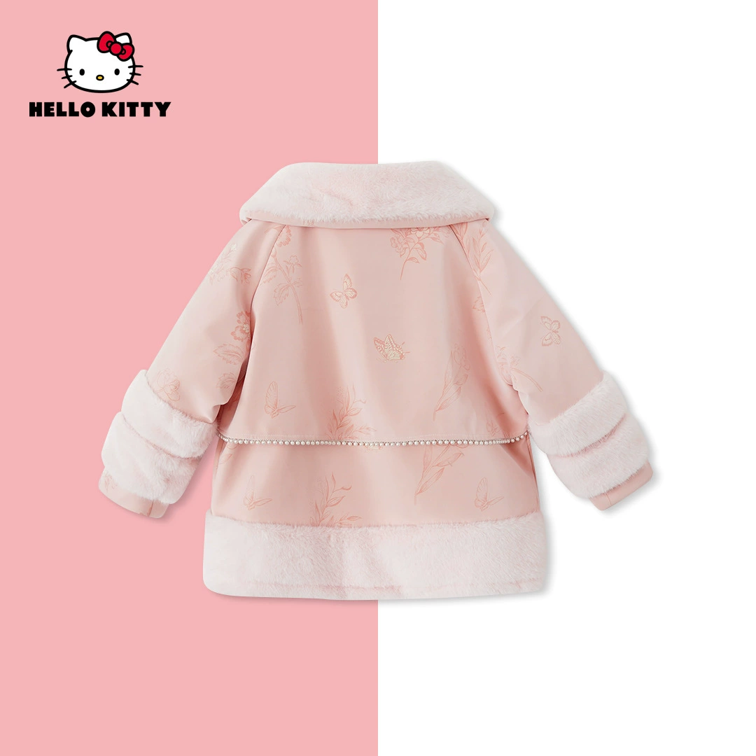 Hello Kitty зимняя флисовая куртка, детская одежда, для подростков