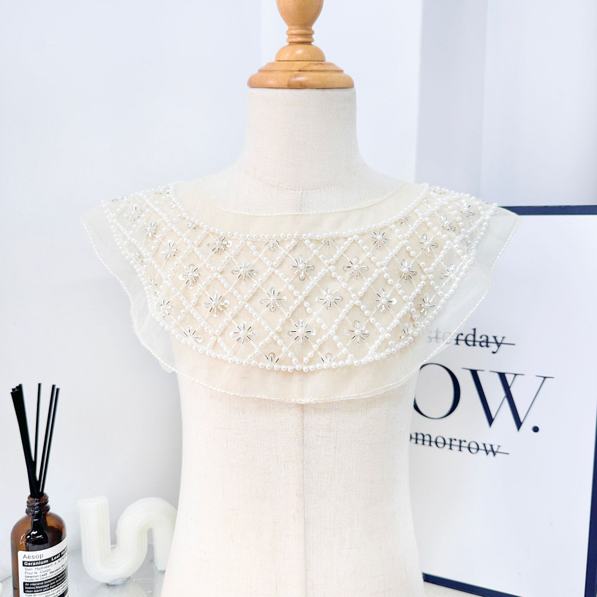 Oegans cuello de cuentas semiacabado accesorios de procesamiento DIY vestido de boda diseño de diseño de collar fábrica suministro directo