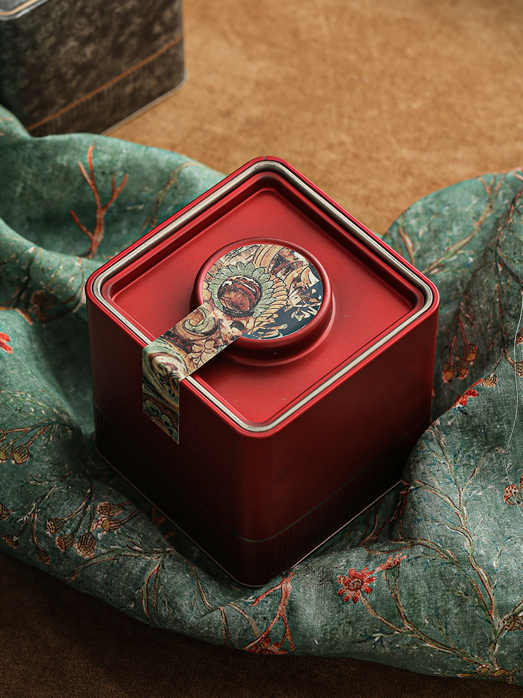 té vacío lata de hierro té blanco retro té verde general caja de regalo vacío caja de embalaje de té a granel árbol antiguo Dianhong Pu 'er caja de té