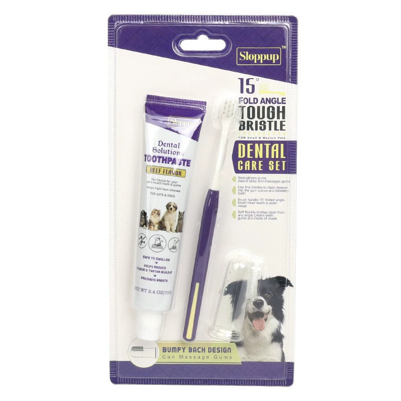 Fuente fabricante pasta de dientes para mascotas cepillo de dientes perros gatos dientes limpiadores perros gatitos dedo cubierta de cepillo de dientes desechable