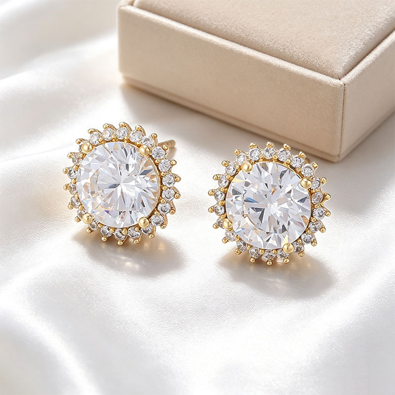 Pendientes de Girasol de Aleación de Cobre para Mujer image 9