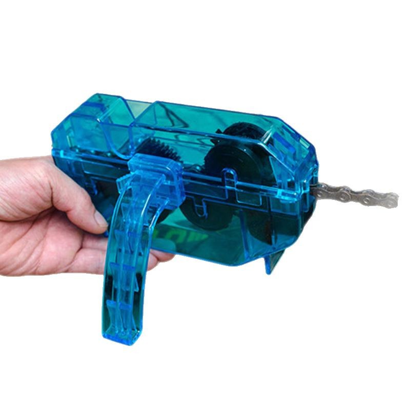 Lavadora de cadenas de bicicletas limpiador de cadenas de bicicleta de montaña mantenimiento de cadenas de carretera limpieza con cepillo herramienta de reparación de vehículos