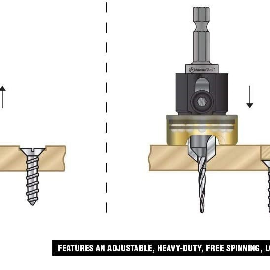 Broca para trabajar la madera Profundidad ajustable Broca avellanada Avellanado con profundidad ajustable