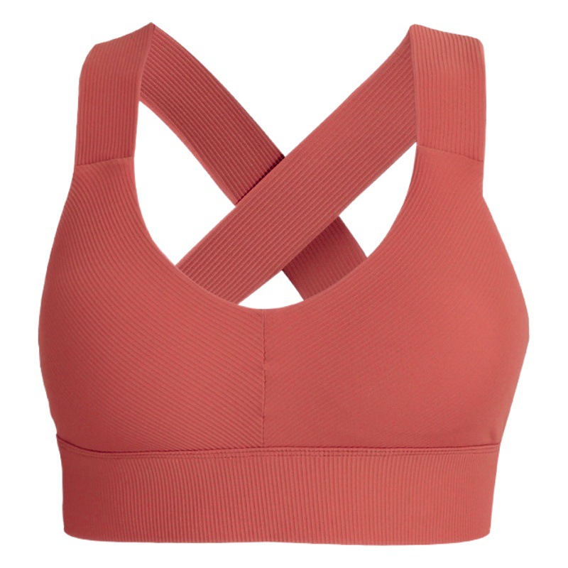 Costilla europea y americana cruz espalda ropa interior deportiva mujeres a prueba de golpes push-up running fitness chaleco desgaste exterior yoga sujetador