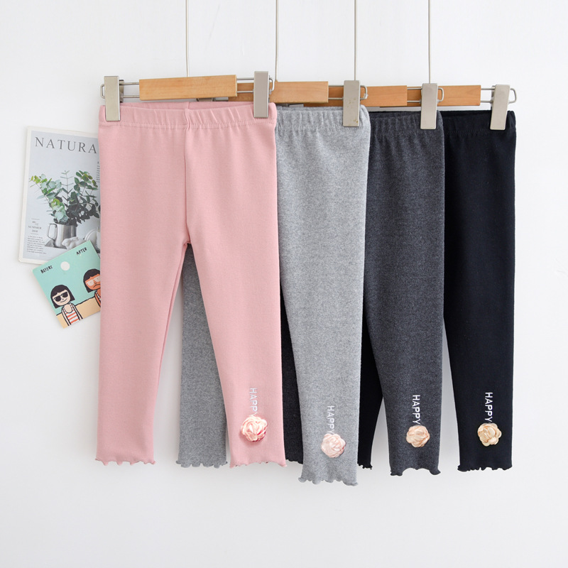 2025 Girls' Leggings Autumn Style Outerwear Girls' Pants Cross-border Style Autumn Children's Clothing Wholesale 95% Cotton High Elasticity
