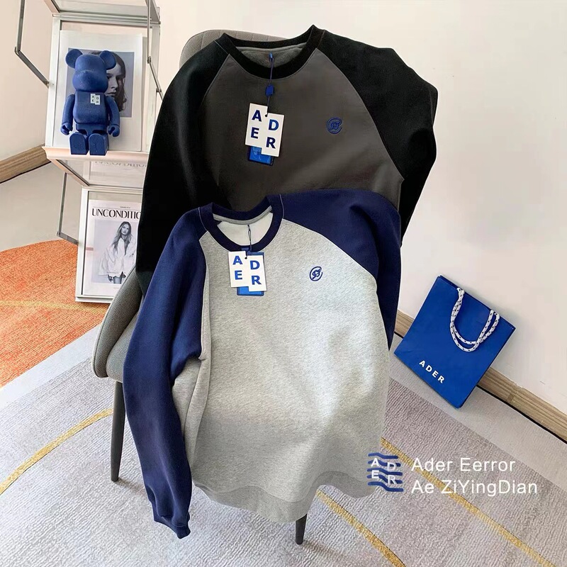 Jimo ader Fleece Crew Neck Sweater Women's Loose 2022 New Autumn and Winter Couple Casual Coat Jacket