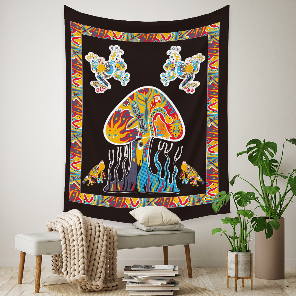 Ethnic Colorful Mushroom Tapestry Background Wall Decoration Wholesale Nihaojewelry display picture 8