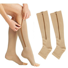 运动压力压缩拉链袜亚马逊静脉弹力袜Sporty stretch vein socks