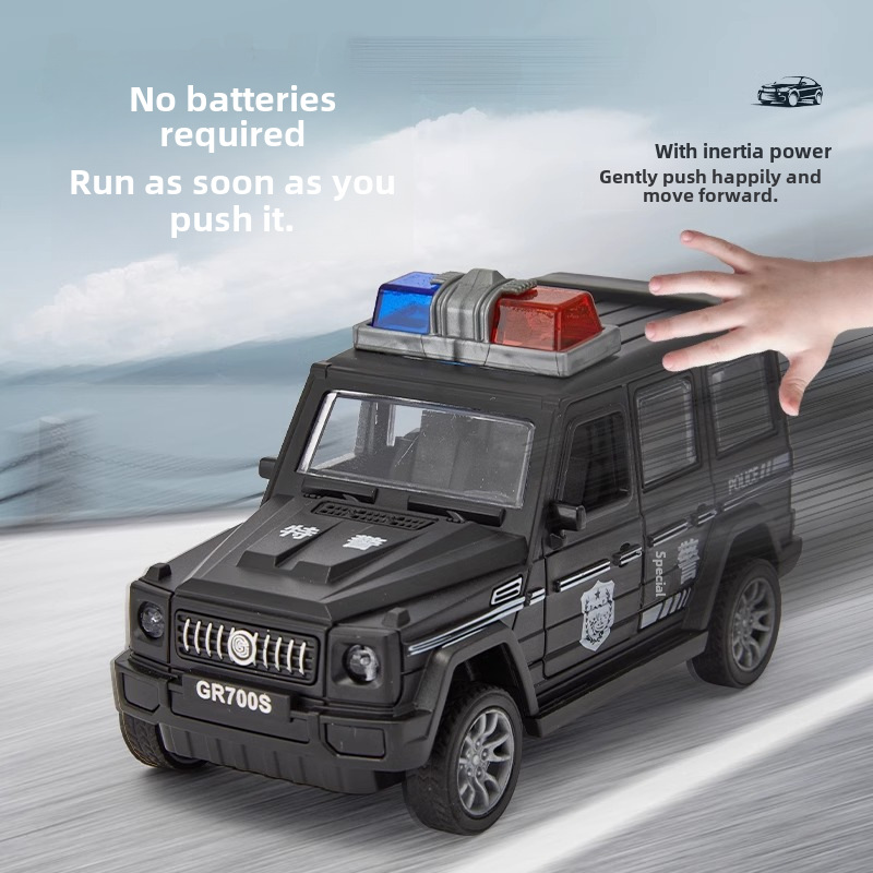 Children's toy car model 1:36 police car back force inertia model car simulation model baby car toy