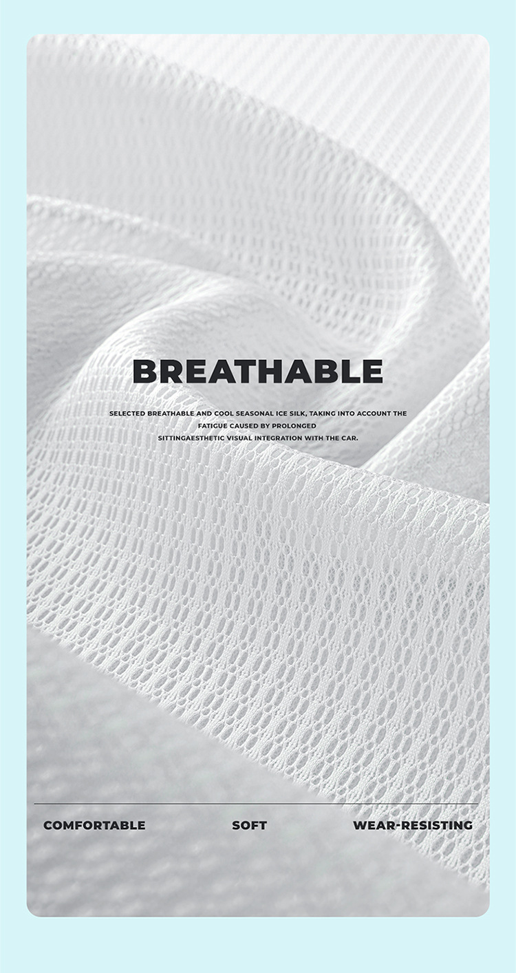 Car Lumbar Support Cushion, New Summer Ice Silk Breathable Backrest, a Must-Have for Long Drives