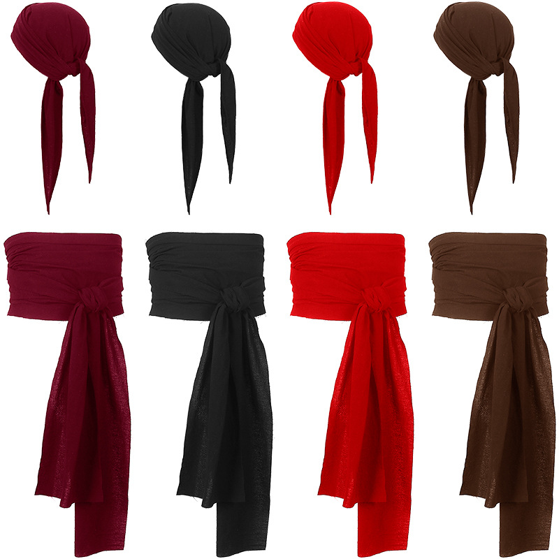 亞馬遜萬聖節海盜服裝中世紀文藝復興亞麻海盜頭巾和腰帶服飾配件