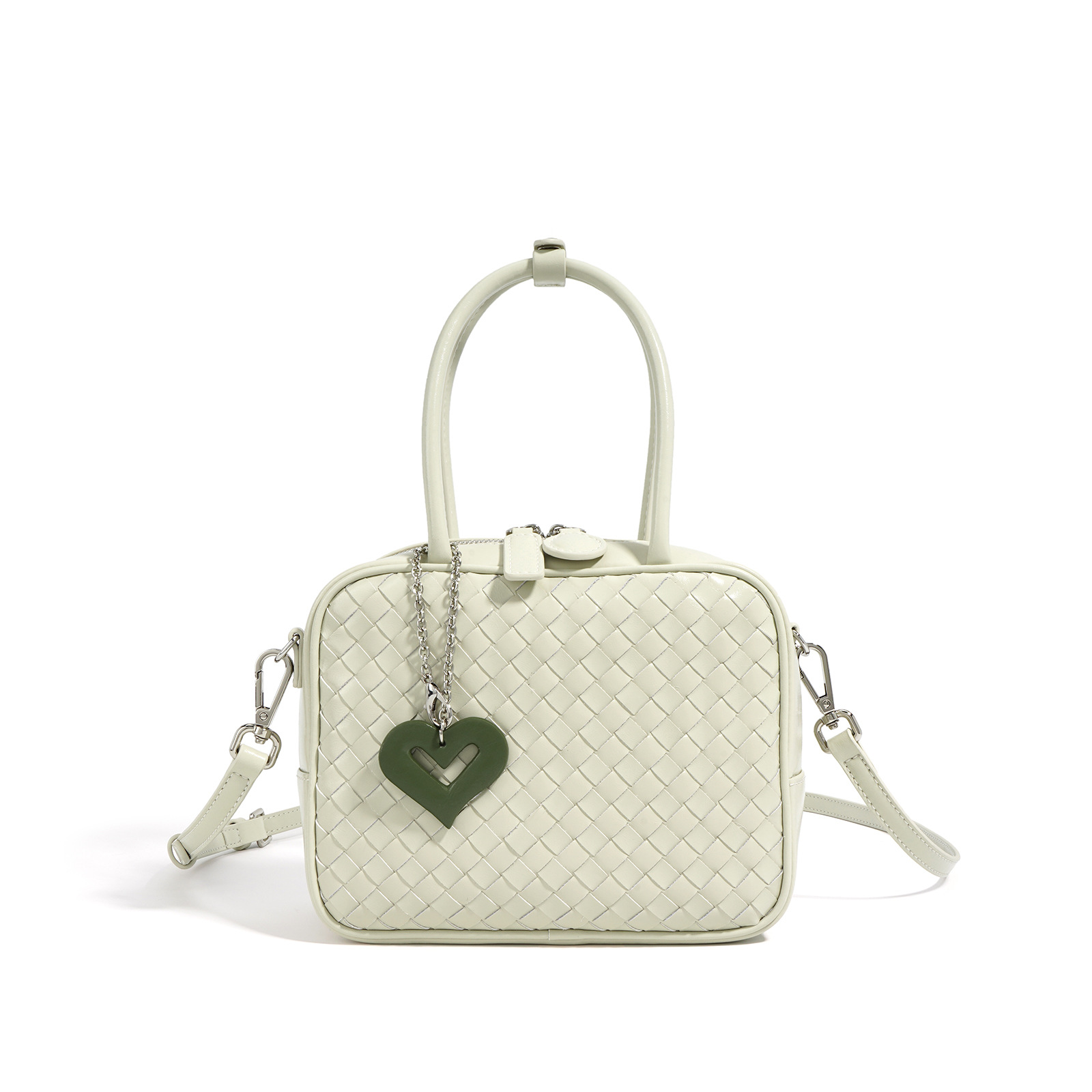 Spring 2026 Cowhide Leather Bowling Bag - Women's Textured Crossbody Bag, Versatile Commuter Shoulder Bag & Handbag - Thumbnail 7