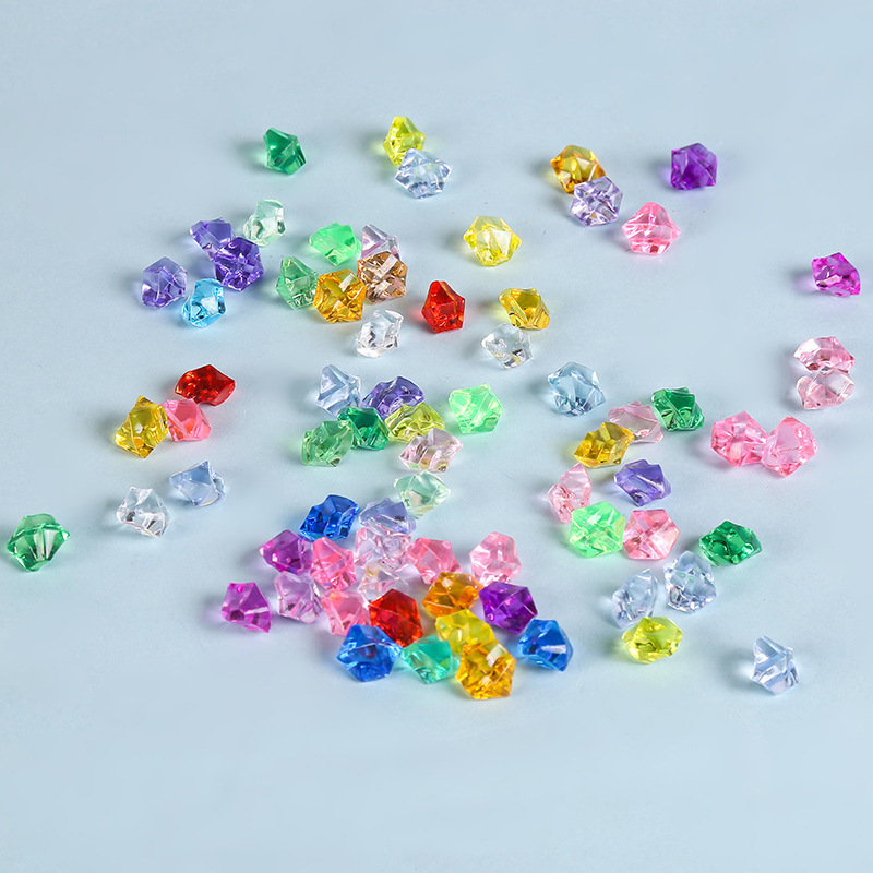 Realistic plastic acrylic transparent ice cubes