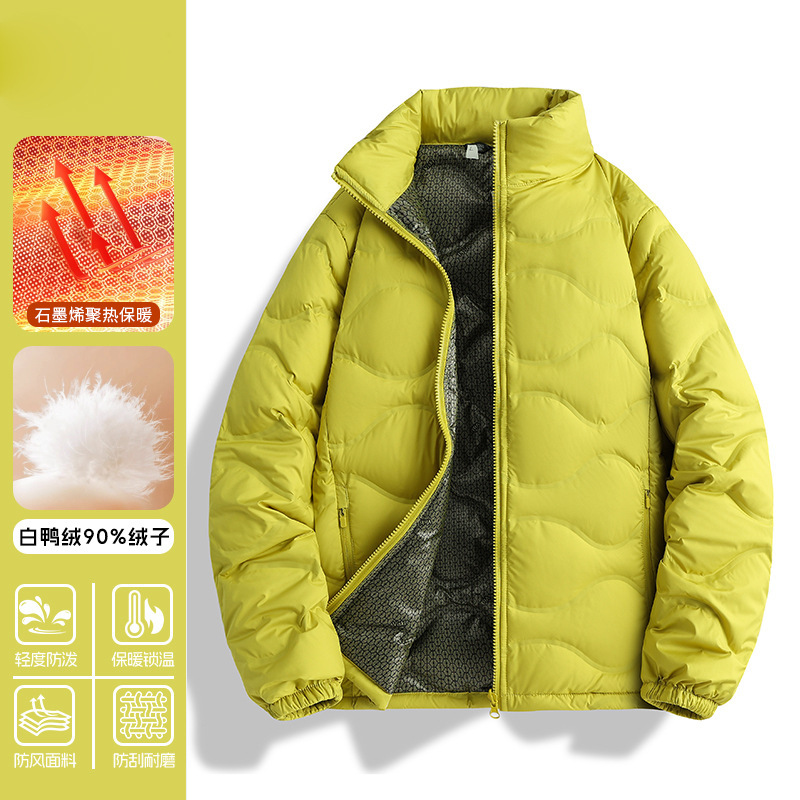 骆陀轻薄羽绒服女冬季2025新款白鸭绒冲锋衣防寒内胆大码立领外套|undefined