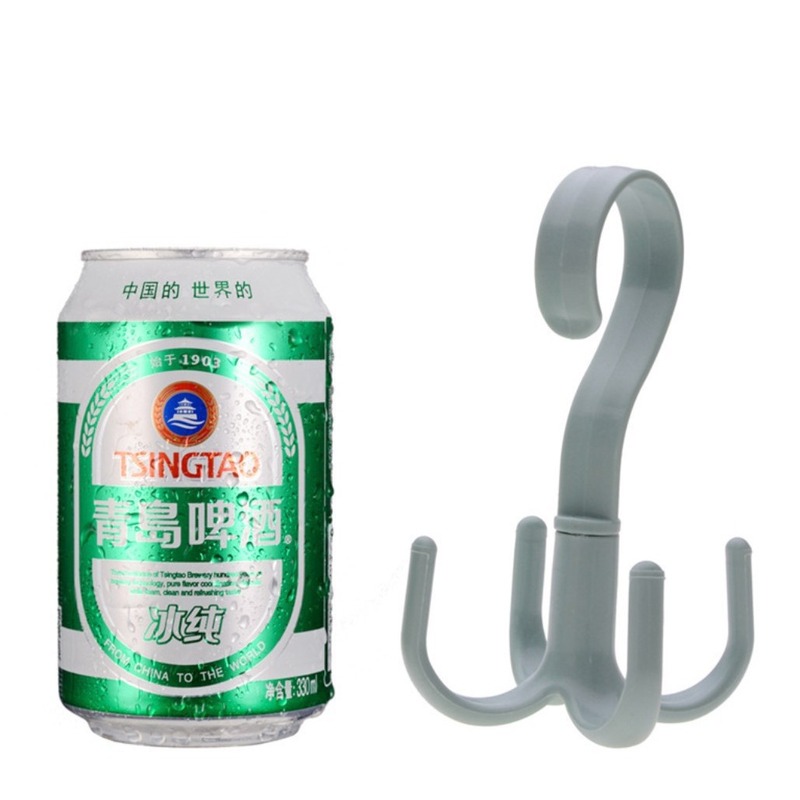 回転可能な四爪フックハンガーのフードフック多機能バッグフック靴棚穴なし収納神器|undefined