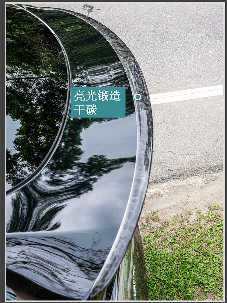 Carbon Prince Is Suitable for Tesla Model 3Ysx Real Dry Carbon Fiber Rear Wing New Version Spoiler Interior Tesla