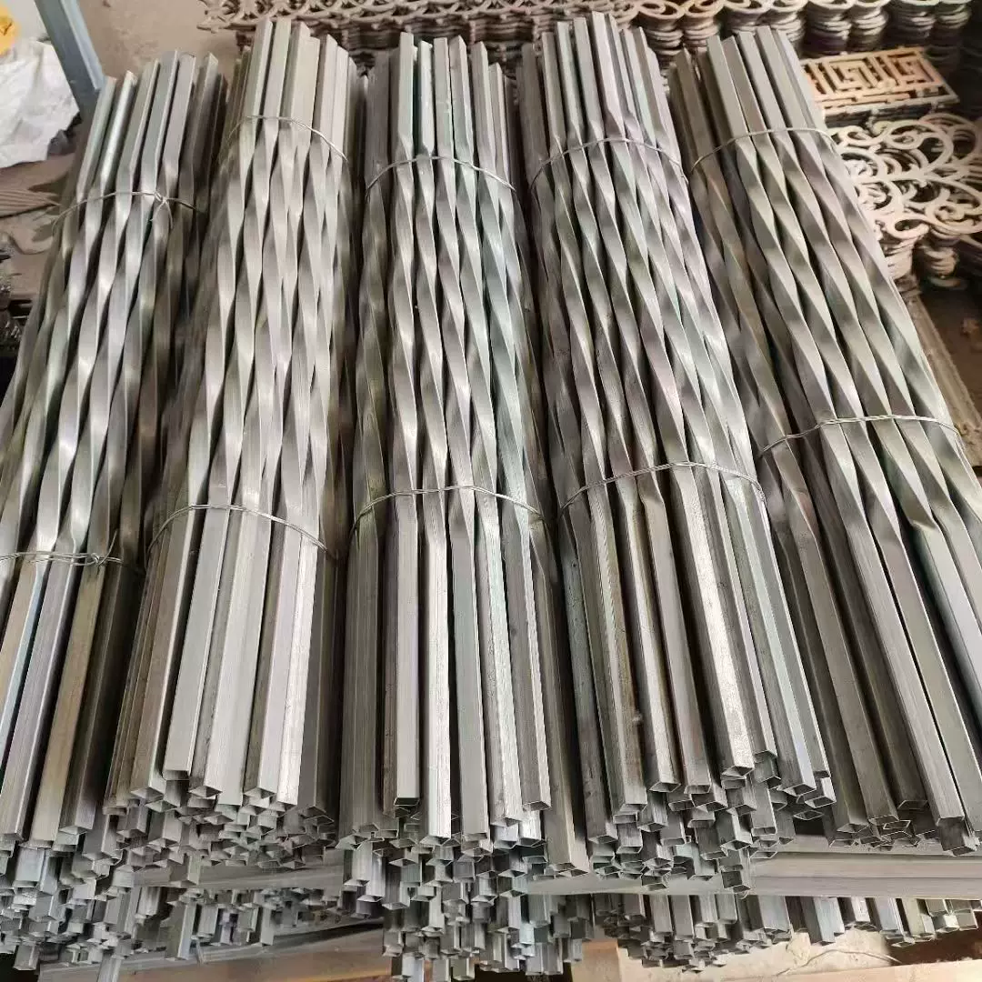 铁艺麻花杆 楼梯手扶杆 铁艺麻花管 空心管栏杆 扭花螺纹管