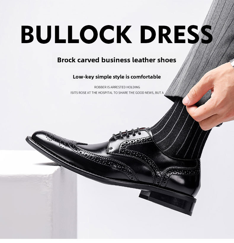 British Style Men's Business Leather Shoes - Formal Footwear_voghion.com