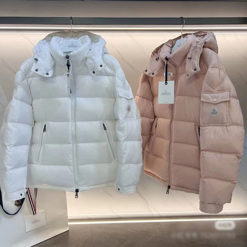 2025新款M蒙家玛雅maire粉色羽绒服女款连帽宽松加厚羽绒保暖外套|undefined
