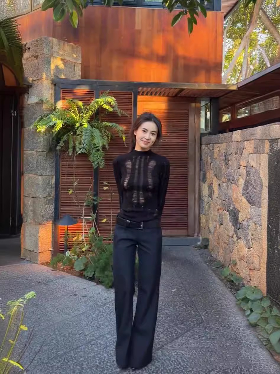 YIMENG 2024 Xiangxiu el mismo estilo en forma de V hippie cuerno de cintura baja temperamento pantalones delgados hombres y mujeres el mismo estilo