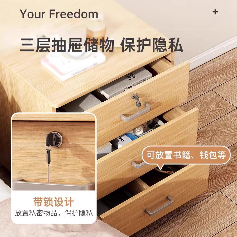 Tabernita de cabecera armario de almacenamiento doméstico armario de almacenamiento de alquiler gabinete de exhibición de alquiler pequeño estante de almacenamiento junto a la cama