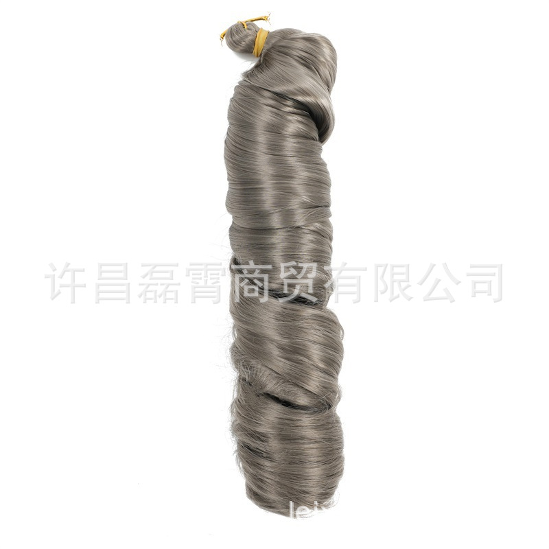 Tubo curvado rollo grande 24inch Silky French Loose Wave 24inch 150g peluca de fibra química