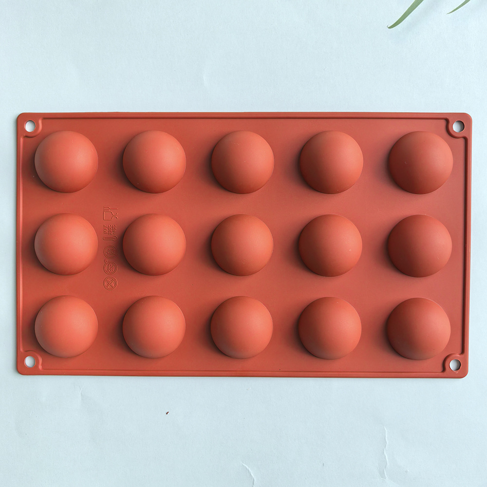 24 pequeñas semicirculares 437 molde de silicona para pastel de chocolate molde de pan herramientas de panadería de jalea