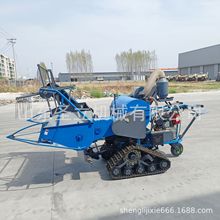 厂家直供小型联合收割机 多功能手扶式水稻小麦脱粒收割一体机
