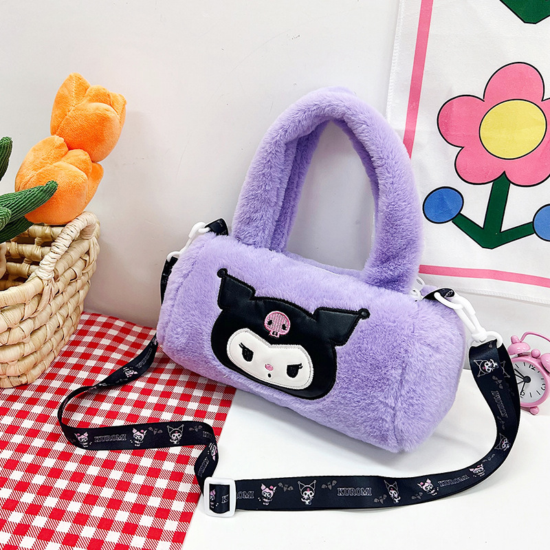 Venta al por mayor de fábrica bolsa de felpa juguete bolsa de mensajero Kulomi peluche de oso de fresa bolso japonés Sanrio