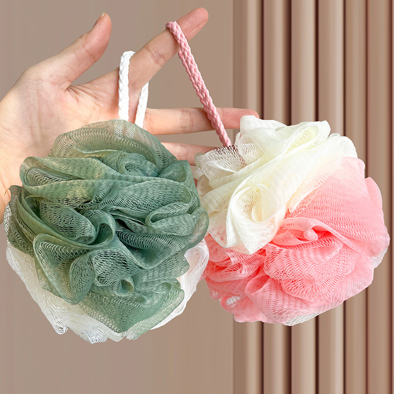 Bola de baño no dispersa grande de alta gama, flor de baño, lindo baño, baño de burbujas, toalla de baño de flores de baño femenina