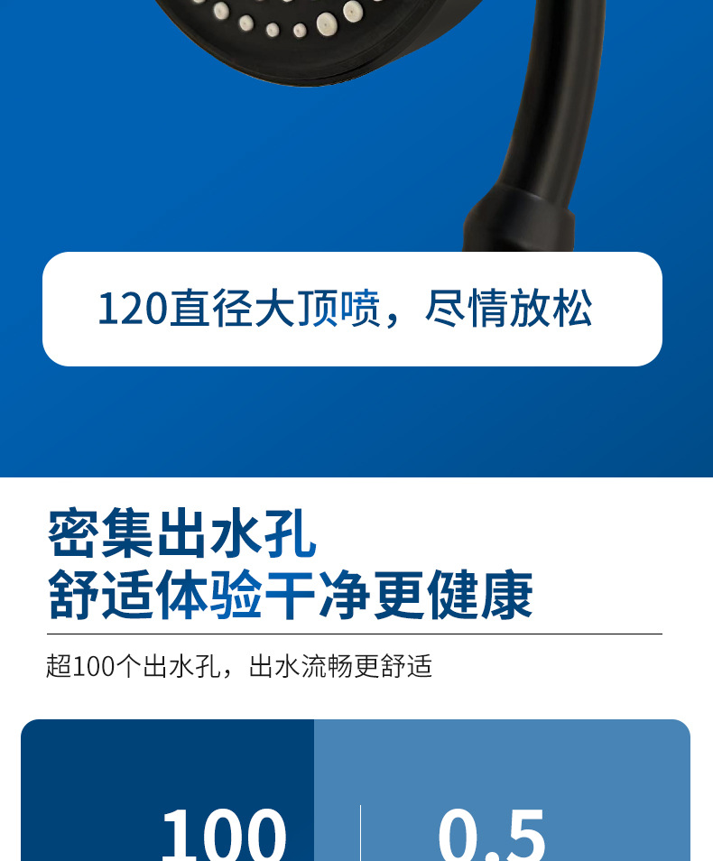 Large shower head, top shower head, pressurized bathroom heater, showerhead, water heater, pressurized rain shower, bath, flower sun-drying head set Application Scenario