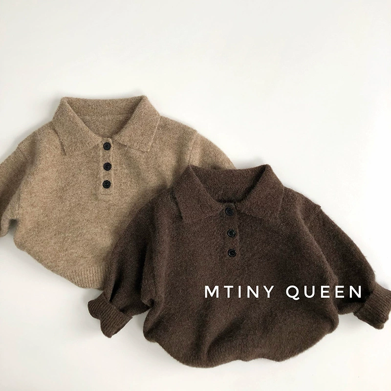 Настоятельно рекомендуется ~ Версия супер хорошая ~ Детский свитер на осень и зиму Корейский стиль мужская и женская модная вязаная куртка с лацканами в стиле ретро