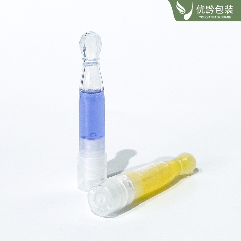 1.5 ミリリットルエッセンス二次使い捨てダブル倉庫アンプルガッシュ分離 PP プラスチック壊れやすいボウリングアンプル包装材料|undefined