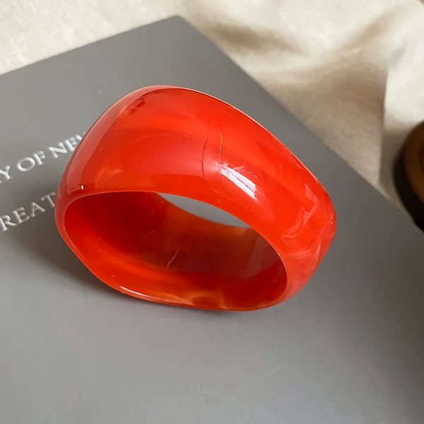 18# bracelet-orange-resin