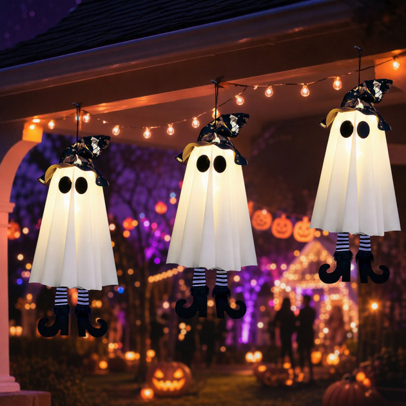 Halloween Witch Hat Hanging Ghost Led Light String Decoration for Outdoor Eaves Scene Atmosphere Decoration Halloween Witch Hat Hanging Ghost Led Light String Decoration for Outdoor Eaves Scene Atmosphere Decoration