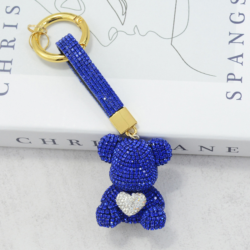 복숭아 하트 베어-블루