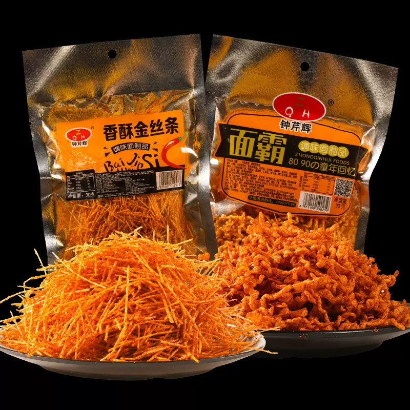 钟芹辉香酥金丝条香辣面霸调味面制品8090的童年回忆辣条零食批发