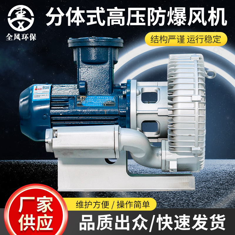FBZ分体式防爆风机防爆式漩涡气泵高压鼓风机BT4/CT4防爆电机