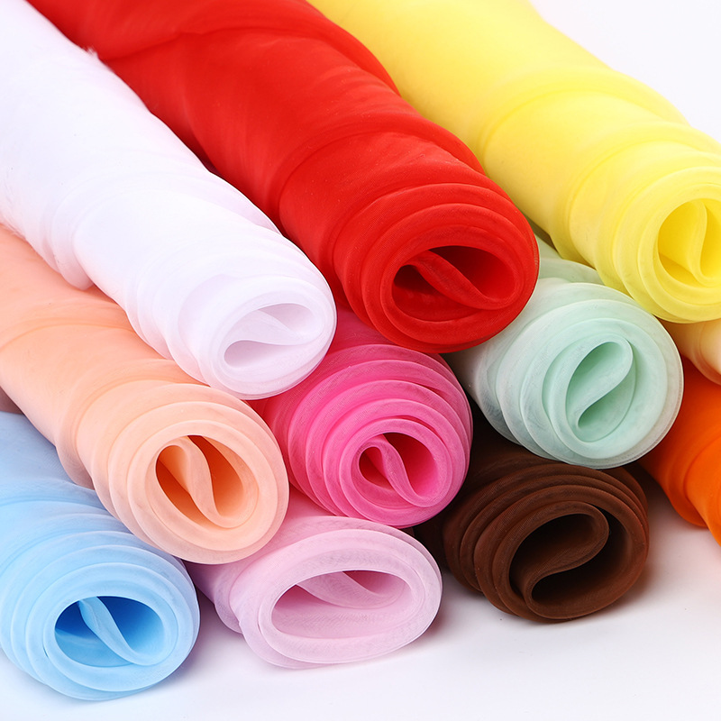 Factory supply spot clothing cloth fabric direct matte yarn organza fabric seersucker wholesale