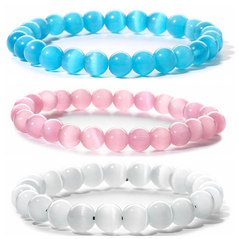 AliExpress transfronteriza ópalo natural hombres y mujeres pulsera moda 8mm Pavo Real pulsera fábrica al por mayor