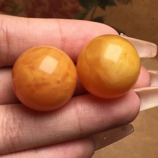 Natural Beeswax, Old Honey Flower Wax, Round Beads, Loose Beads, Waxy, Rich and Full, Clear Lines, Cultural Toys, Accessories, Wholesale