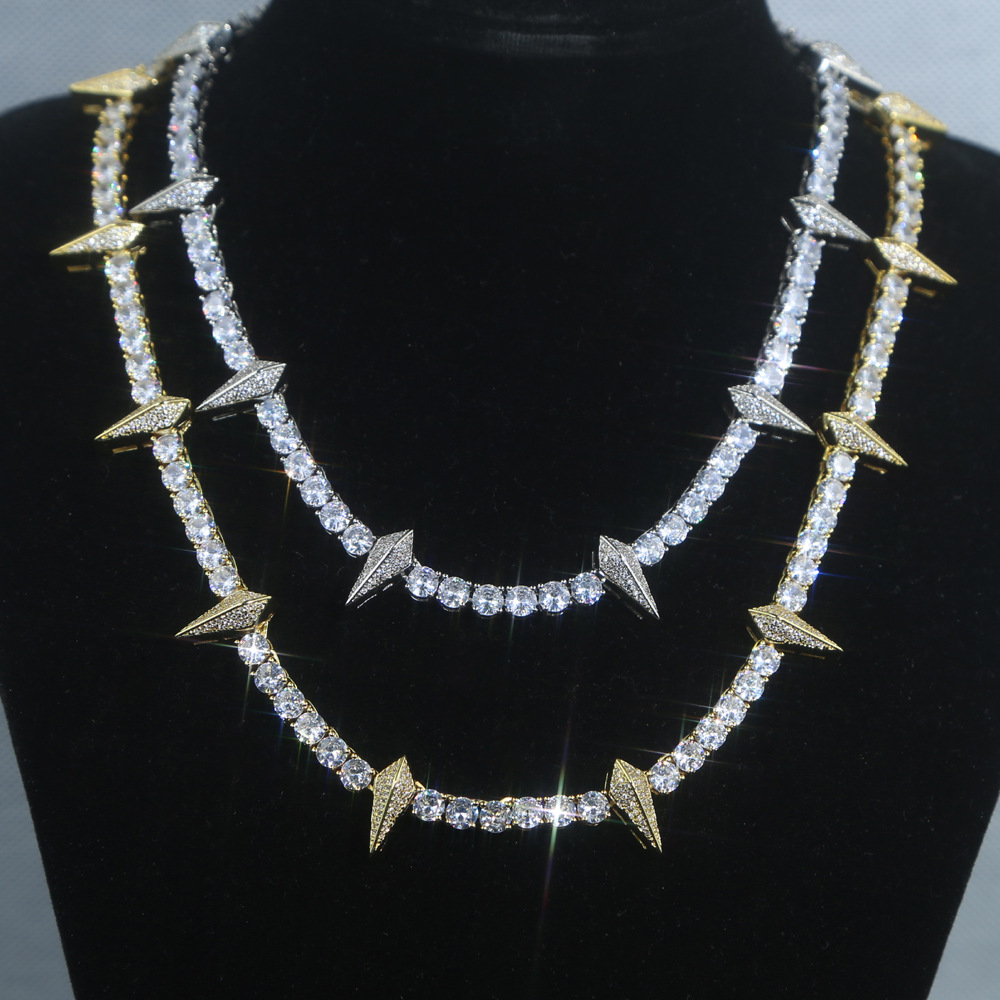 1 Piece Quantity Hip-hop Geometric Copper Inlay Zircon Men's Necklace