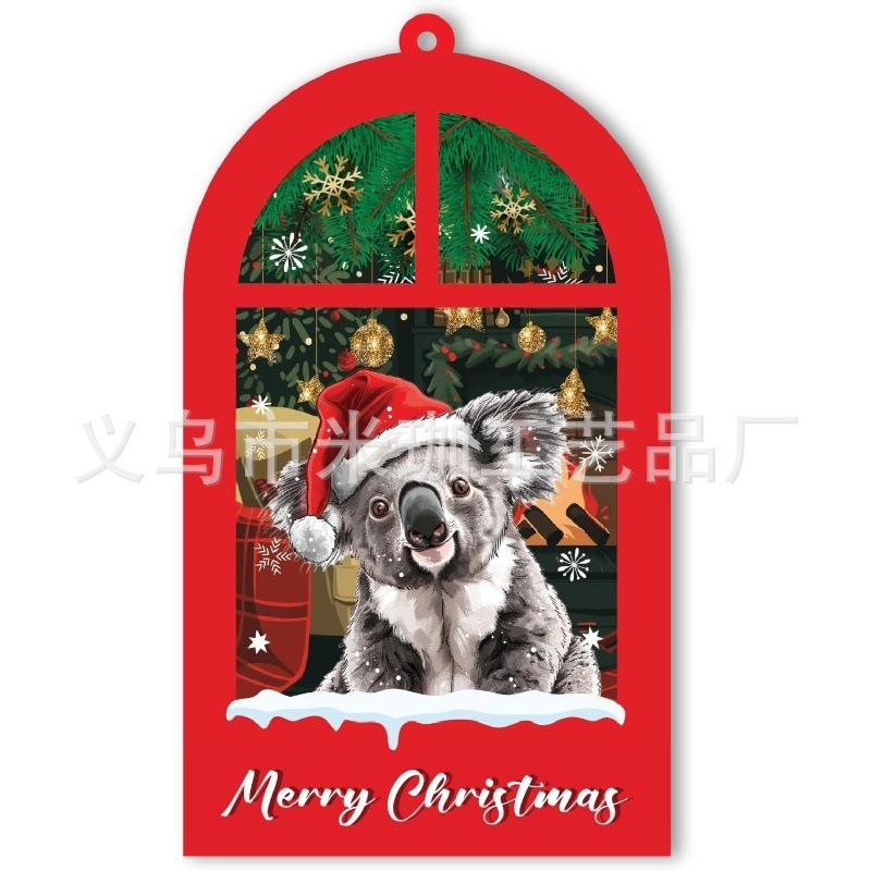 2025年越境新築祝いギフト クリスマス 母の日 バレンタインデー 装飾品 玄関用丸型木製吊り飾り|undefined