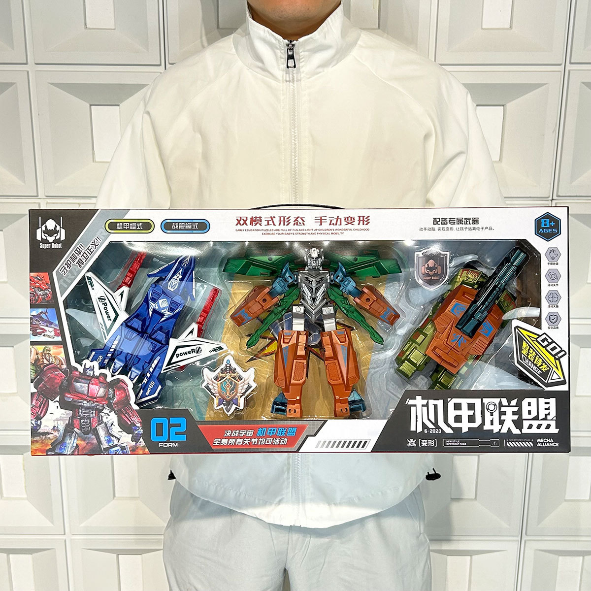 Juguete de los niños mecha traje autobot luchador batalla instituciones entrenamiento empujan regalos recompensa caja regalo