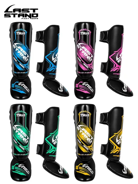 Muay Thai Leg Guards, Sanda Fighting Leg Guards, Kidsren's Adult Foot Guards, Back Ankle Boxing Training Shin Guards, Thickeneded