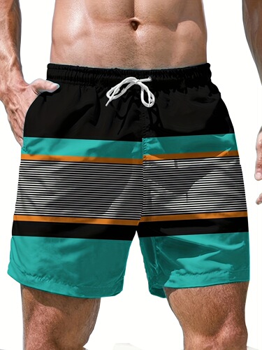 Men's Stylish Color Block Shorts Ultra Comfortable
