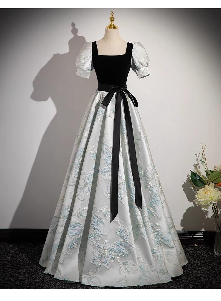 Đầm dạ hội maxi nữ thắt eo phong cách tutu biểu diễn piano — Màu như hình chi tiết 6